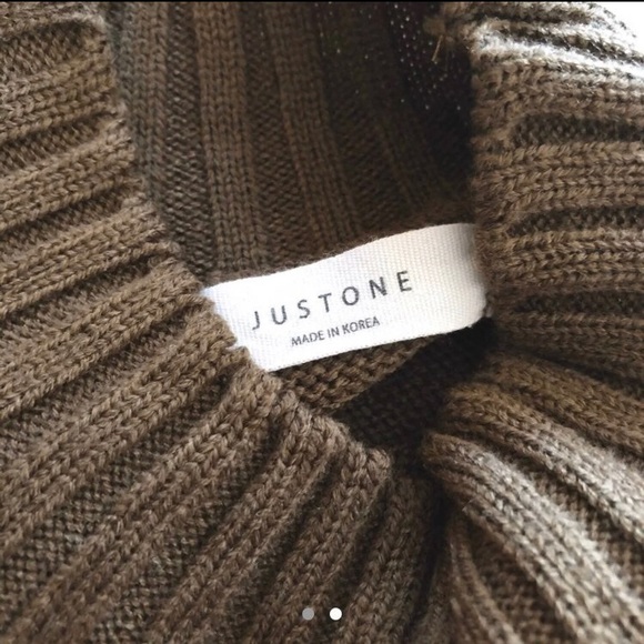 Justone Taupe/Greyish brown Mockneck Sweater - Picture 3 of 4